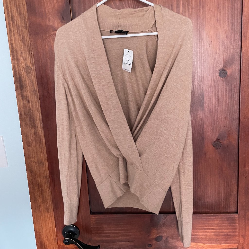 Cream/Camel Colored Long Sleeve Blouse